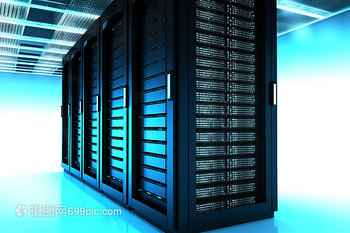 服务器房里的计算机与数据库服务 数字化世界的守护者
